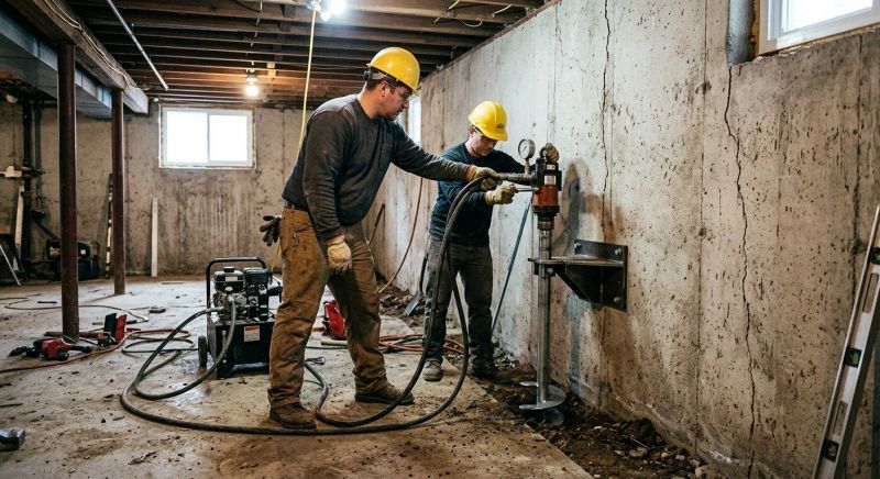 Basement Stabilization in Medford, MA