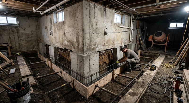 Basement Underpinning in Medford, MA