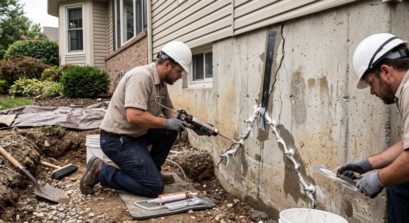 Cracked Foundation Repair in Boxford, MA