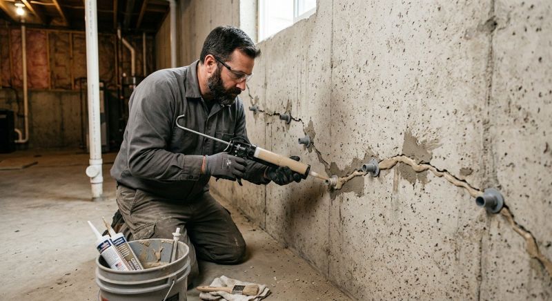 Cracked Foundation Repair in Framingham, MA