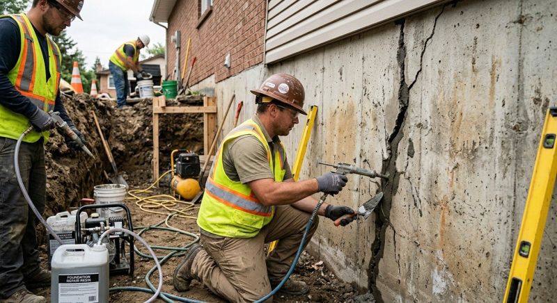 Cracked Foundation Repair in Hanover, MA