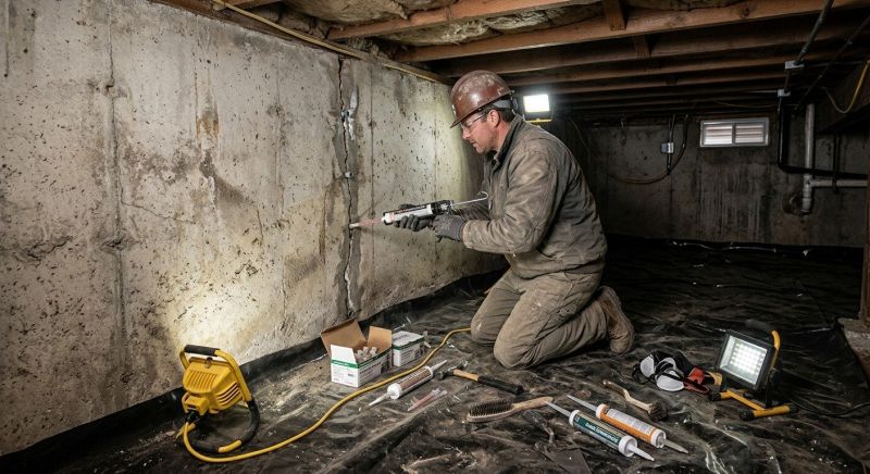 Cracked Foundation Repair in Tyngsboro, MA