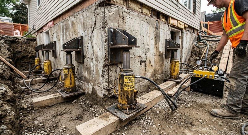 Foundation Jacking in Abington, MA