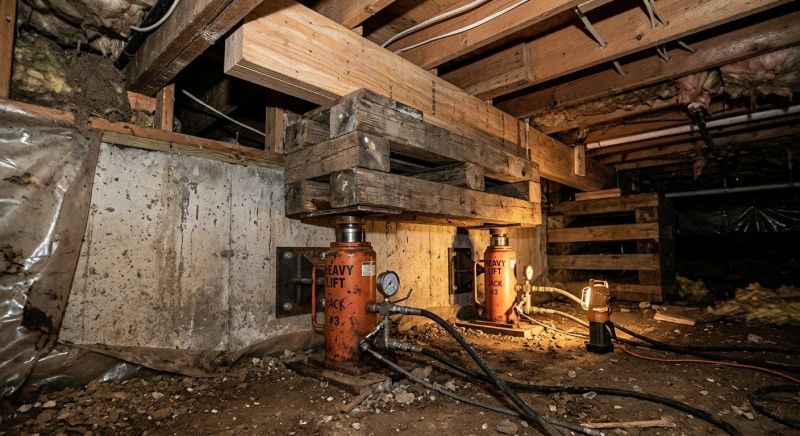 Foundation Jacking in Canton, MA