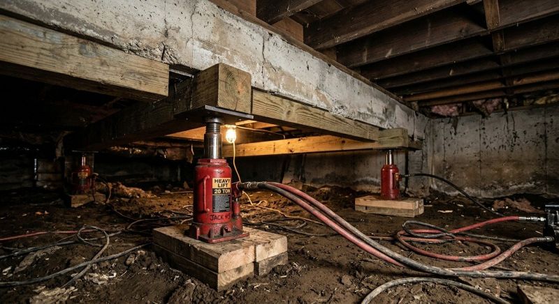 Foundation Jacking in Lincoln, MA