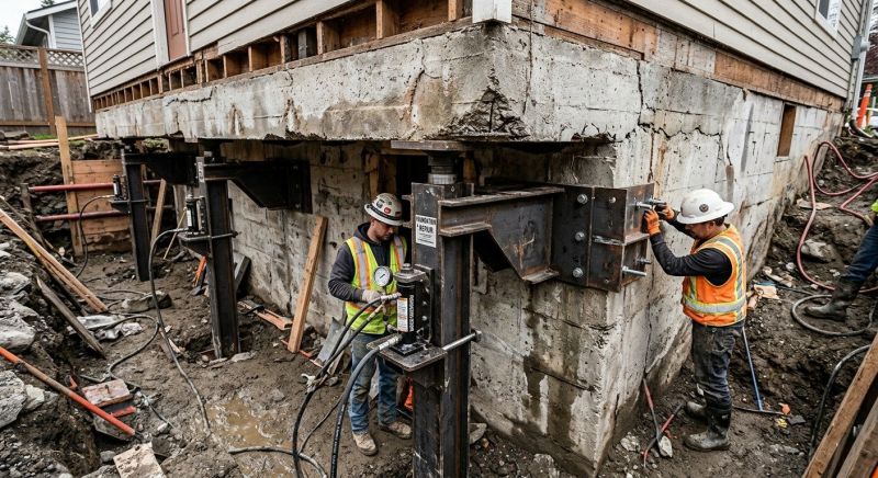 Foundation Lifting in Arlington, MA