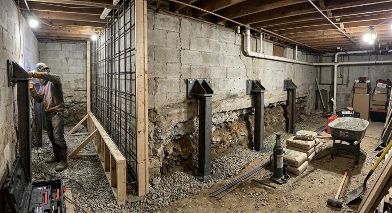 Foundation Stabilizing in Arlington, MA