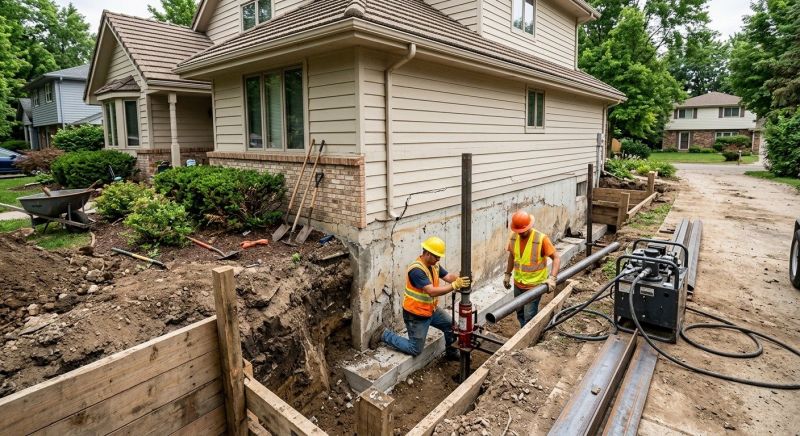 House Foundation Repair in Dedham, MA