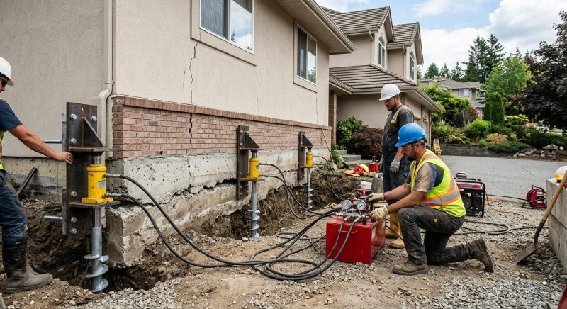 Sinking Foundation Lifting in Medford, MA