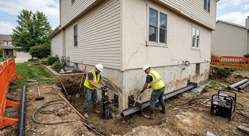 Sinking Foundation Repair in Arlington, MA