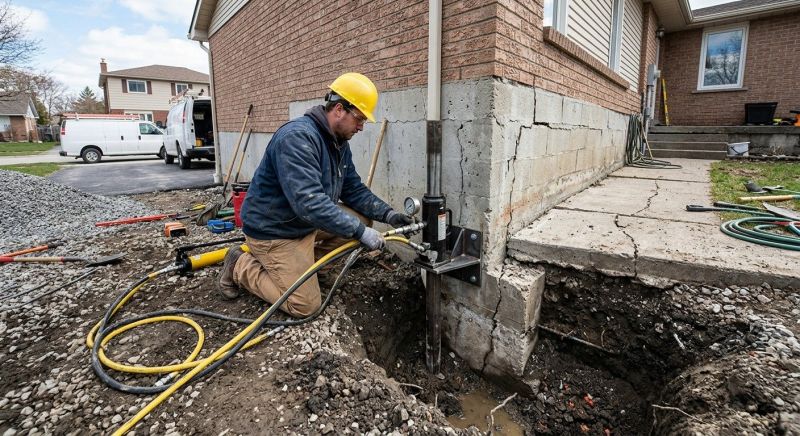 Sinking Foundation Repair in Hull, MA