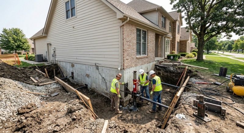 Sinking Foundation Repair in Wilmington, MA